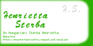 henrietta sterba business card